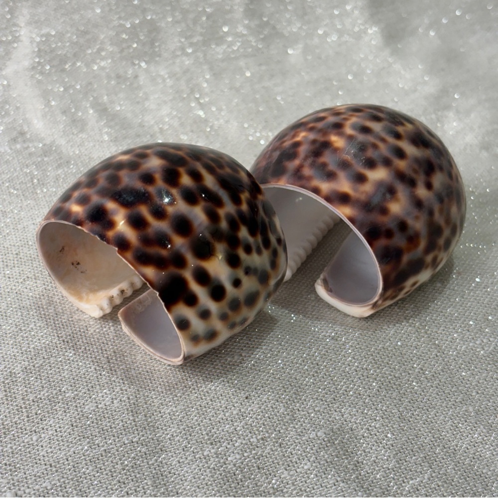Pair of Vintage Cowrie Shell Napkin Rings